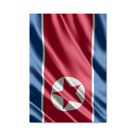 Poster Drapeau de la Corée du Nord
