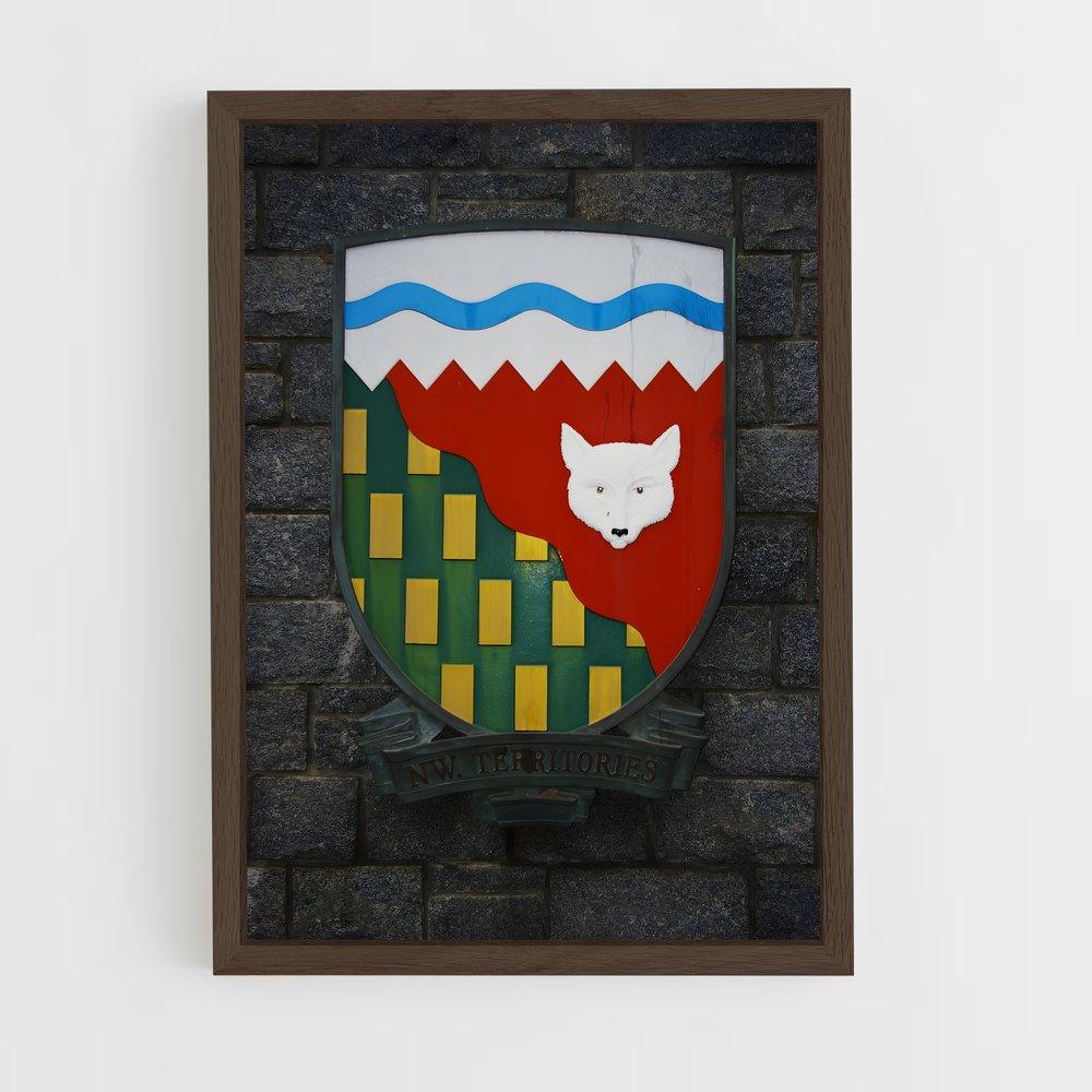 ap-northwest territories flag-1 cadre Bois foncé