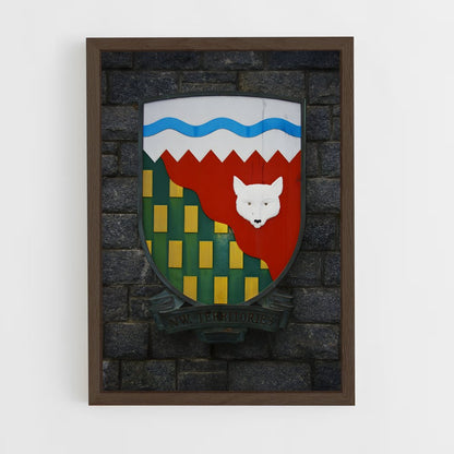 ap-northwest territories flag-1 cadre Bois foncé