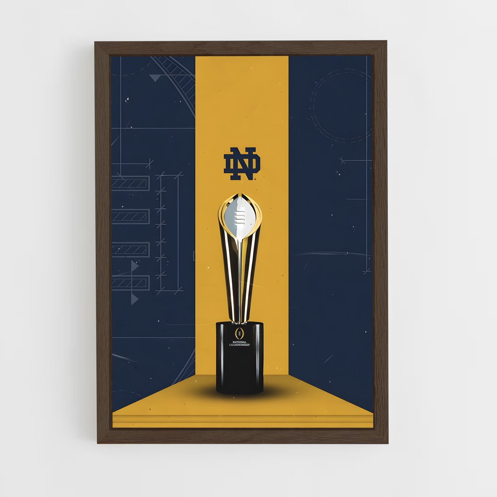 ap-notre dame fighting irish-3 cadre Bois foncé