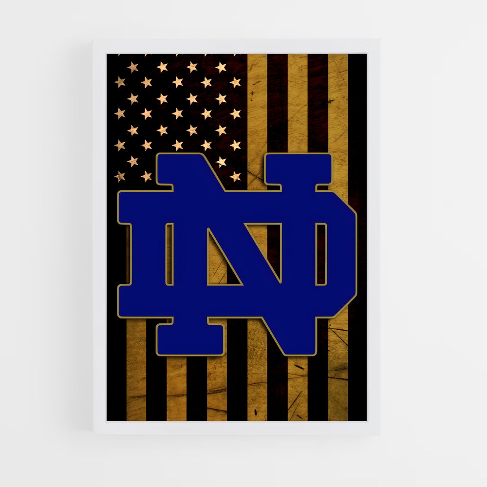 ap-notre dame fighting irish-5 cadre Blanc
