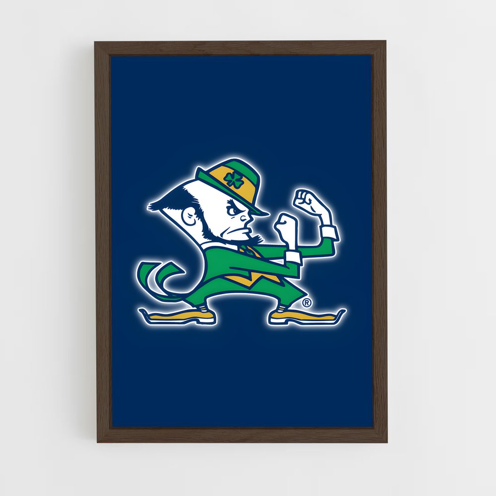 ap-notre dame fighting irish-6 cadre Bois foncé