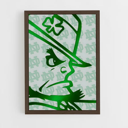 ap-notre dame fighting irish-8 cadre Bois foncé