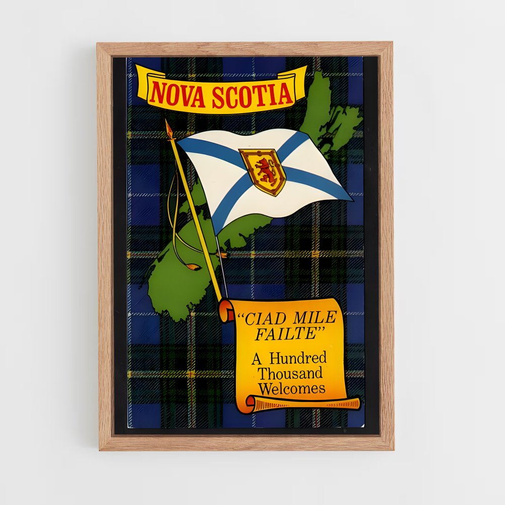 ap-nova scotia flag-1 cadre Bois clair