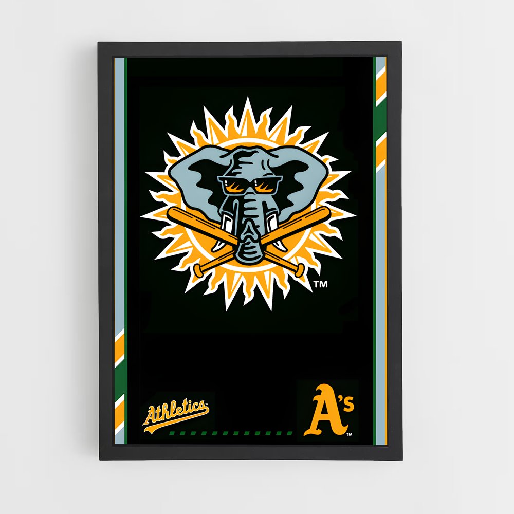 ap-oakland athletics-3 cadre Noir
