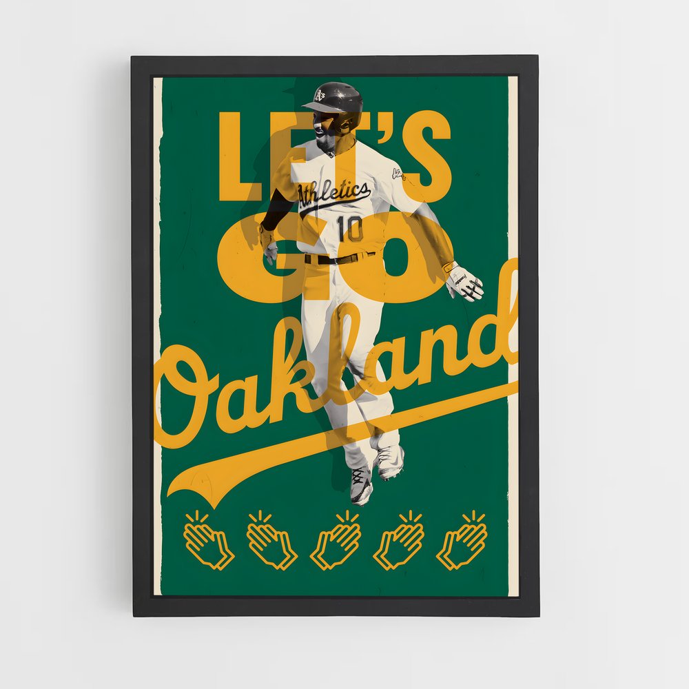 ap-oakland athletics-5 cadre Noir