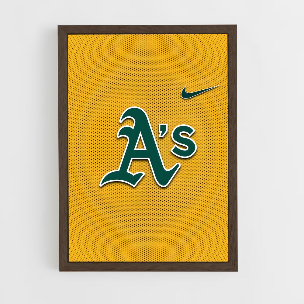 ap-oakland athletics-6 cadre Bois foncé