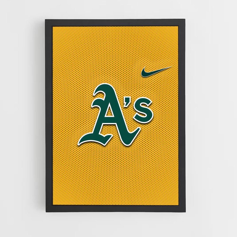 ap-oakland athletics-6 cadre Noir