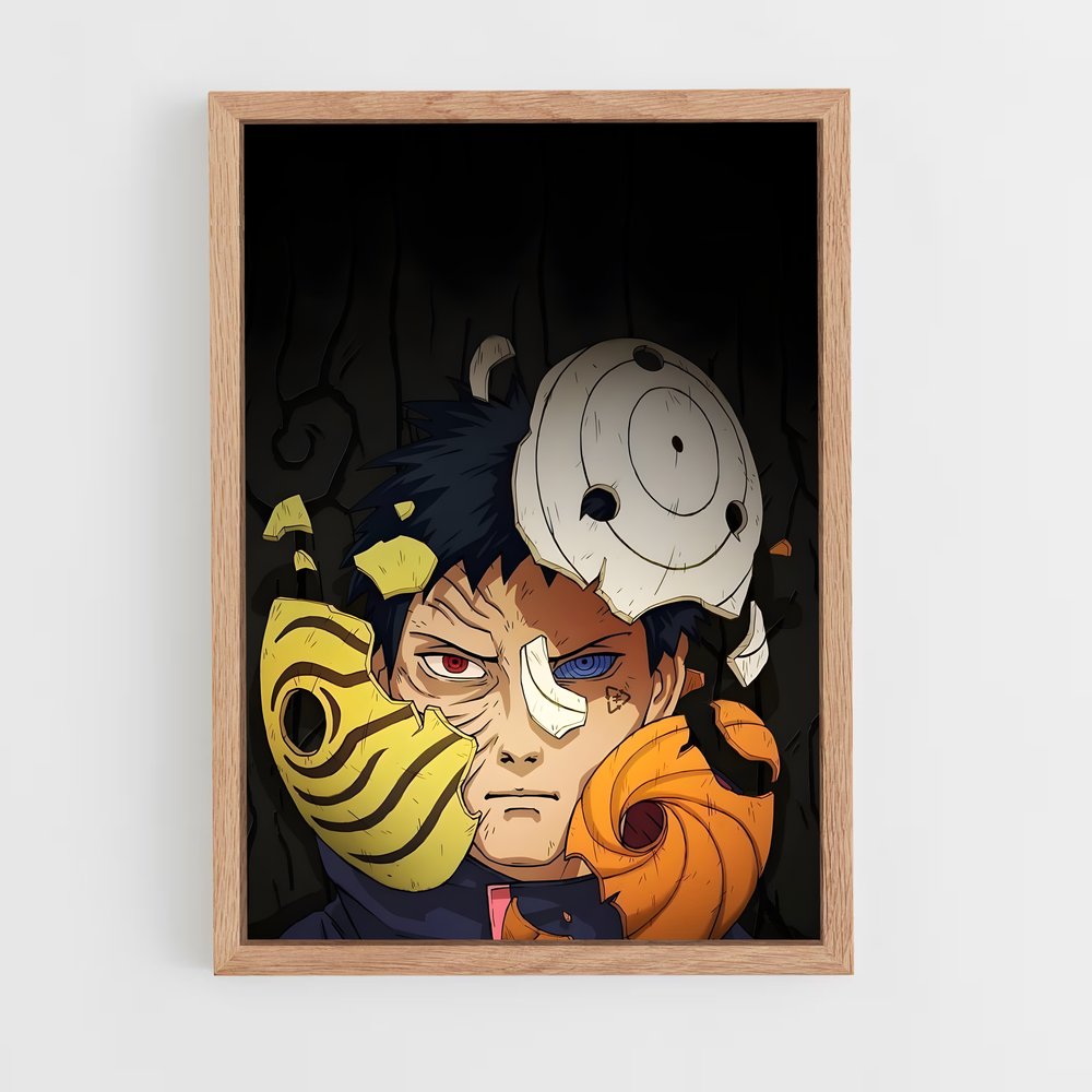 ap-obito uchiha-5 cadre Bois clair