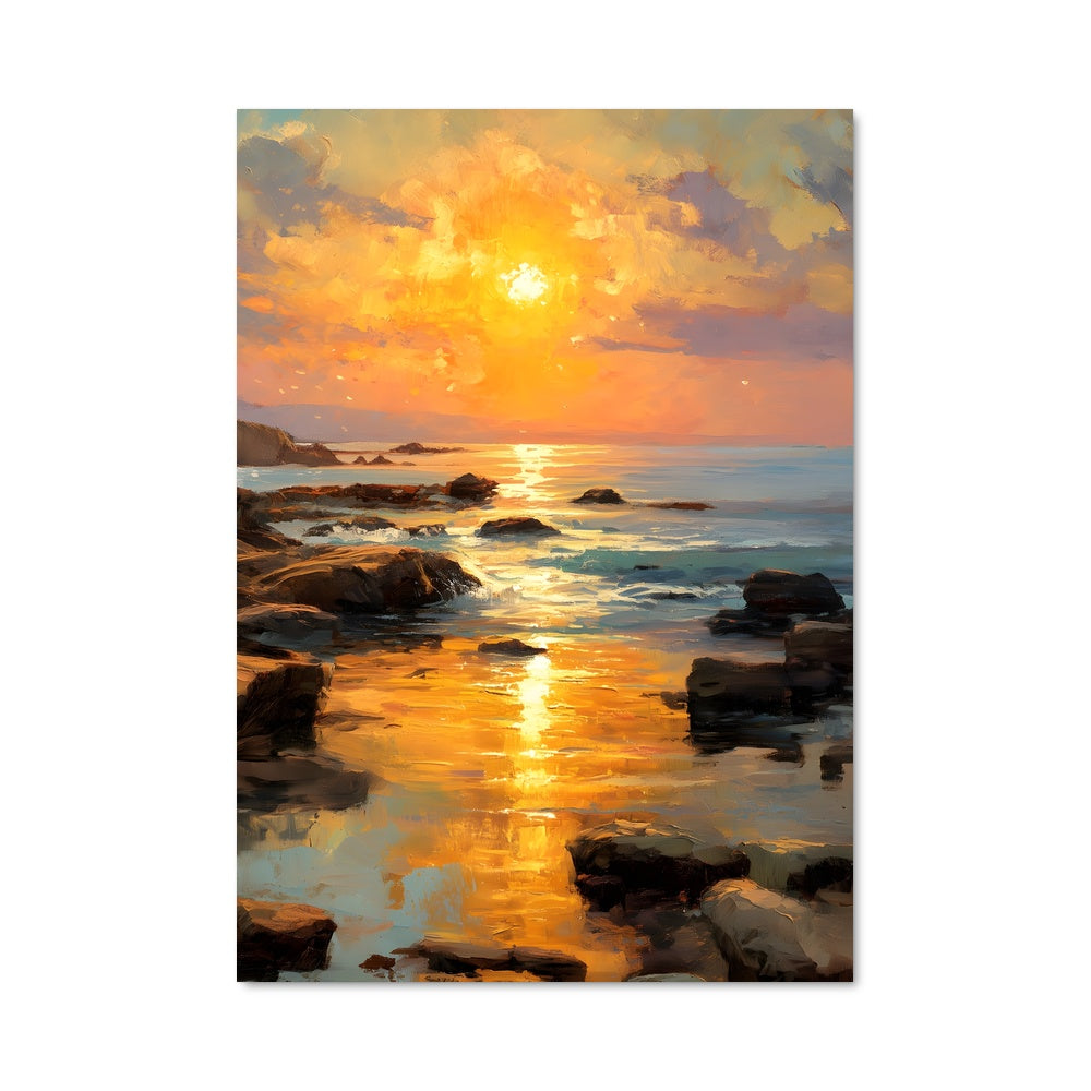 Poster Coucher de Soleil Émeraude