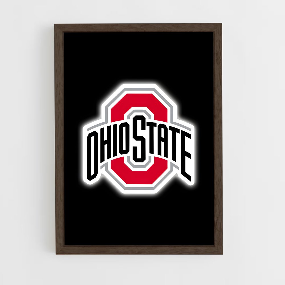 ap-ohio state buckeyes-4 cadre Bois foncé