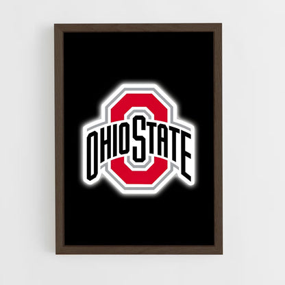 ap-ohio state buckeyes-4 cadre Bois foncé