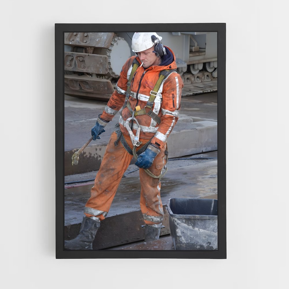ap-oil rig worker-5 cadre Noir