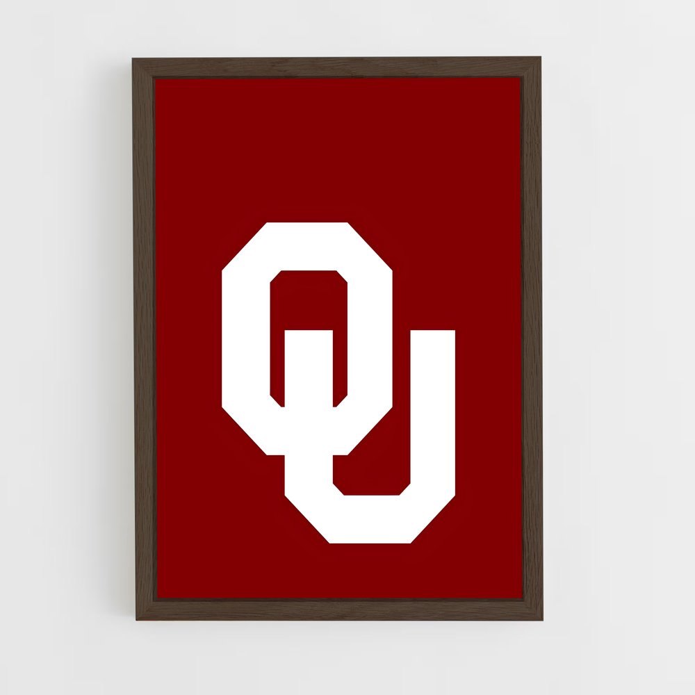 ap-oklahoma sooners-1 cadre Bois foncé