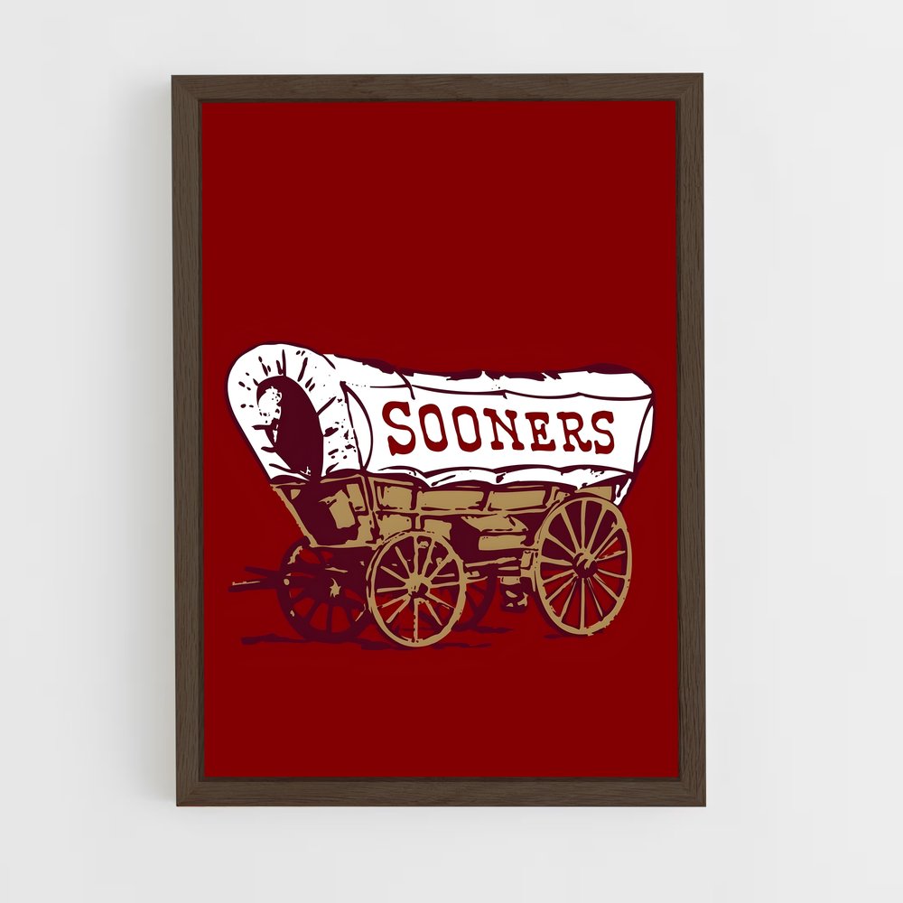 ap-oklahoma sooners-2 cadre Bois foncé