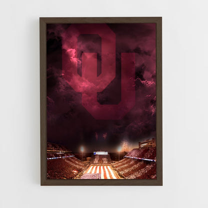 ap-oklahoma sooners-3 cadre Bois foncé