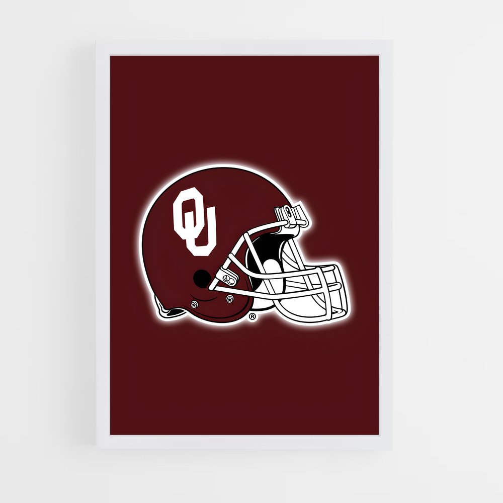 ap-oklahoma sooners-4 cadre Blanc