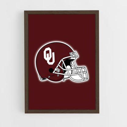 ap-oklahoma sooners-4 cadre Bois foncé