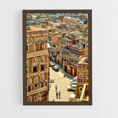 ap-old city sanaa-3 cadre Bois foncé