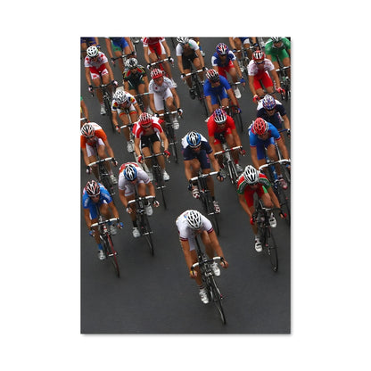 Poster Cyclistes en Piste