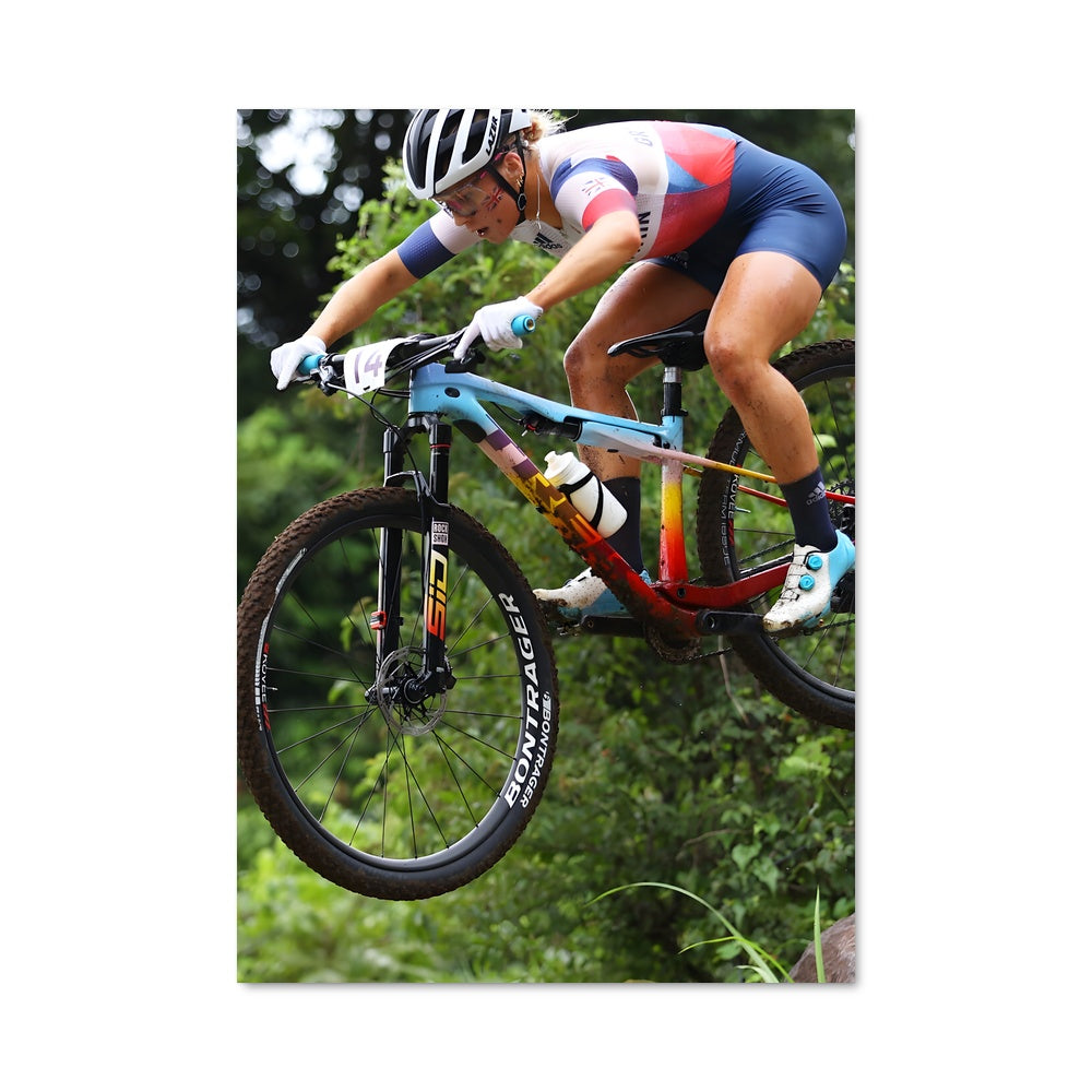 Poster Cycliste Éthéré