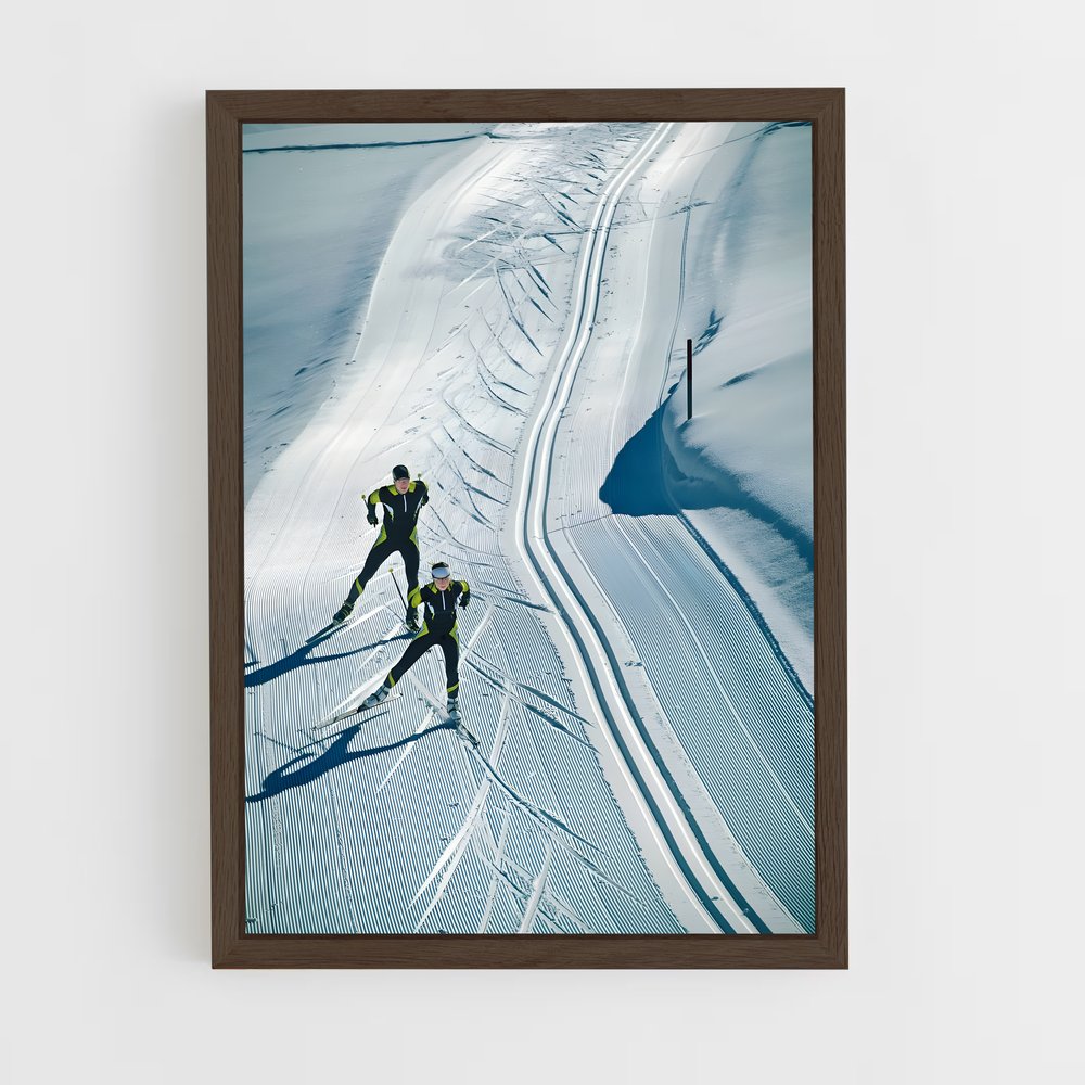 ap-olympics cross country skiing-5 cadre Bois foncé