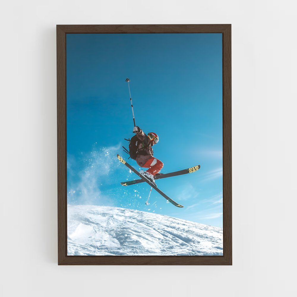 ap-olympics freestyle skiing-2 cadre Bois foncé