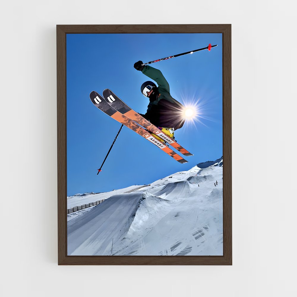 ap-olympics freestyle skiing-5 cadre Bois foncé