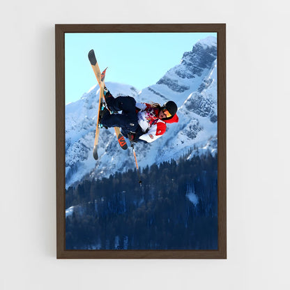 ap-olympics freestyle skiing-7 cadre Bois foncé