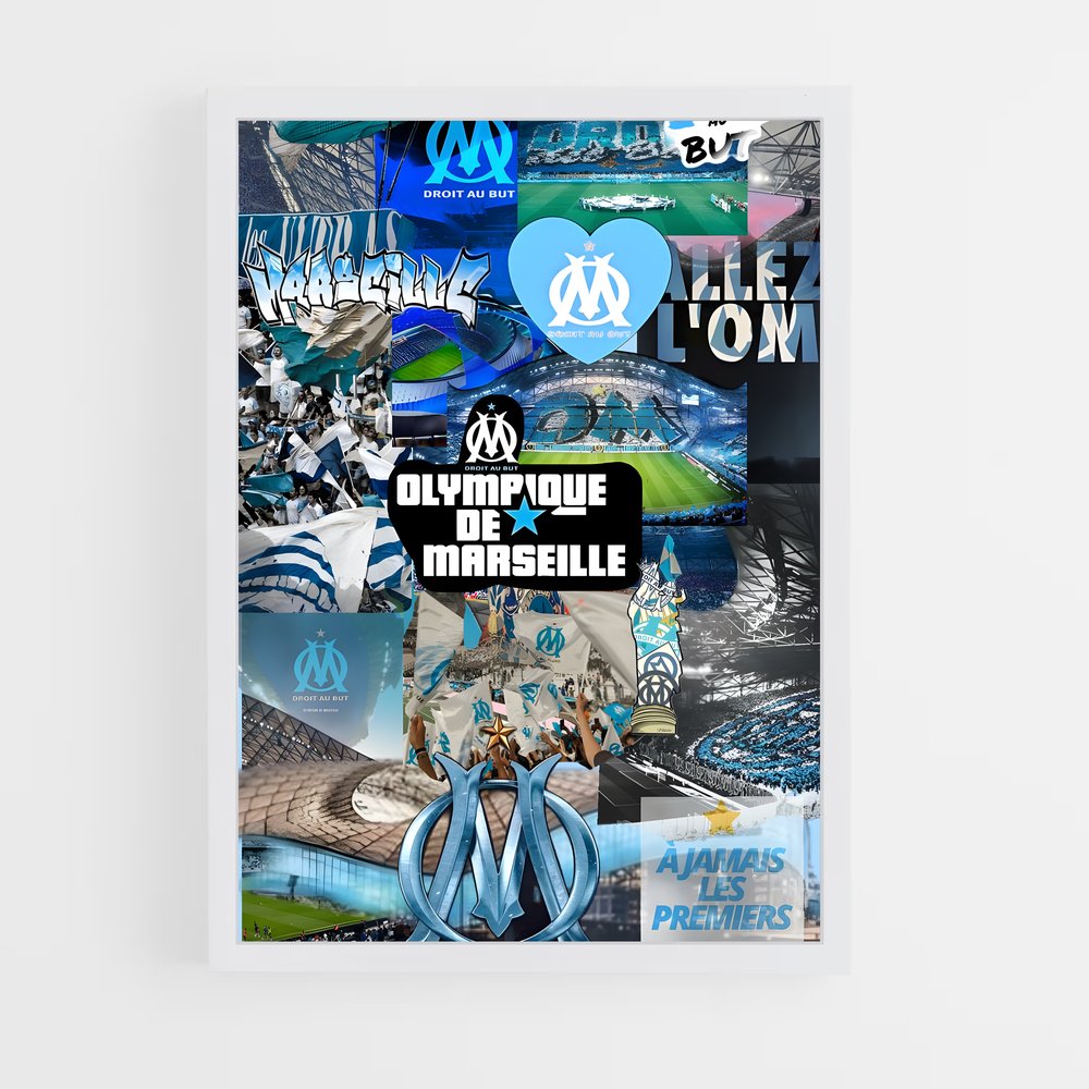 ap-olympique de marseille-2 cadre Blanc