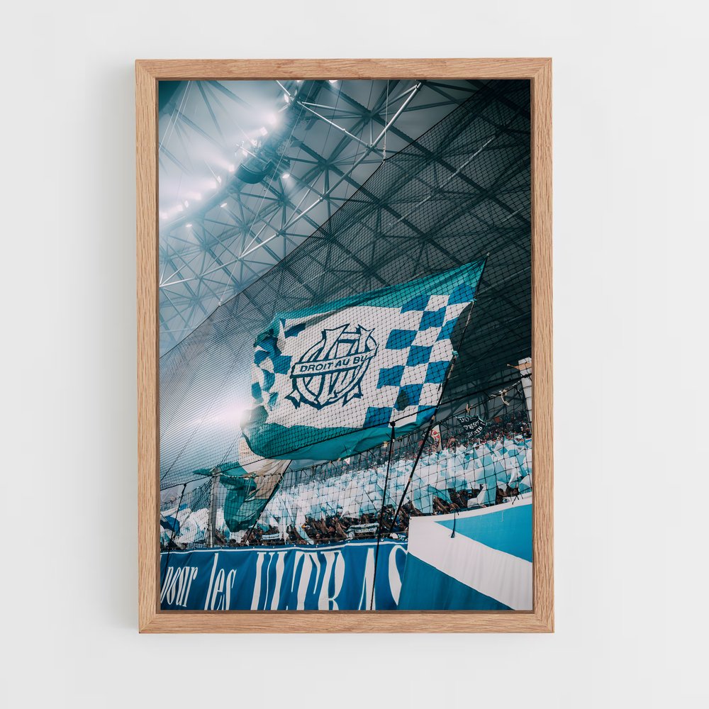 ap-olympique de marseille-5 cadre Bois clair