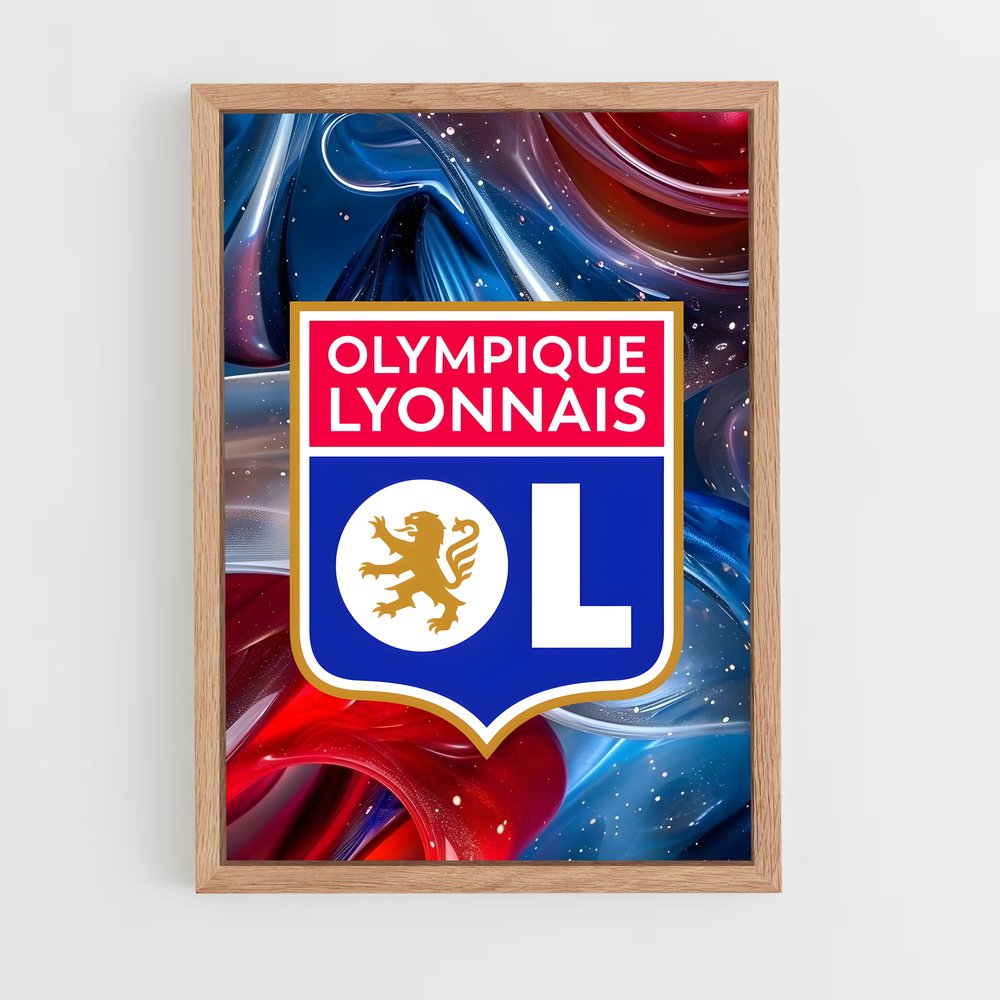 ap-olympique lyonnais-1 cadre Bois clair