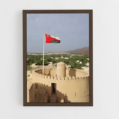 ap-oman flag-2 cadre Bois foncé