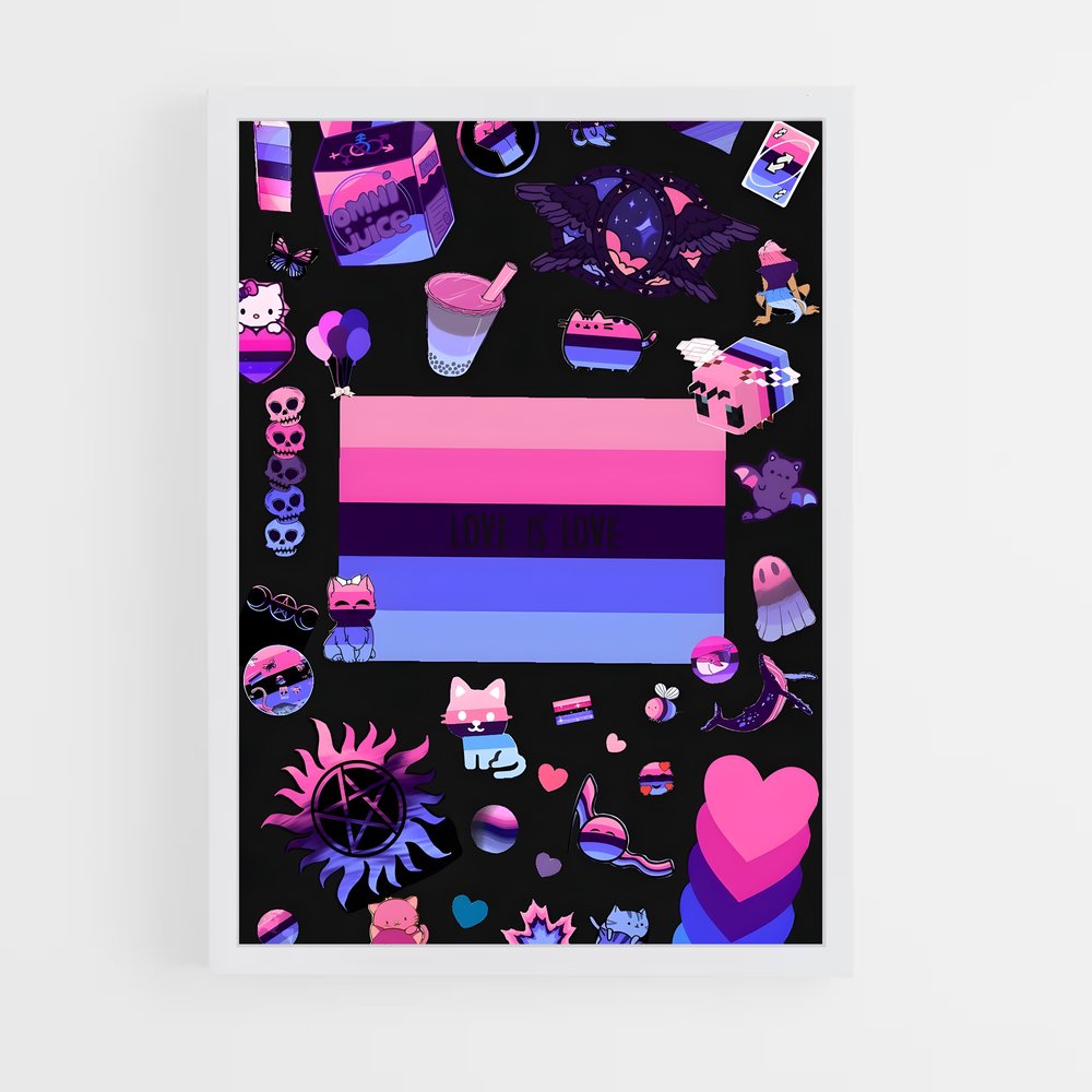 ap-omnisexual flag-3 cadre Blanc