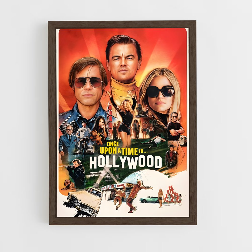 ap-once upon a time in hollywood-1 cadre Bois foncé