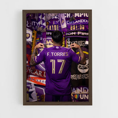 ap-orlando city sc-6 cadre Bois foncé