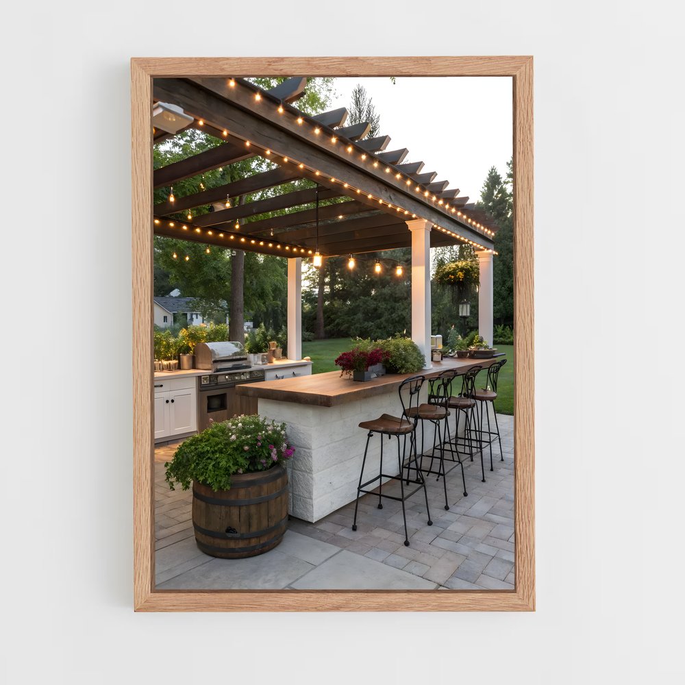 ap-outdoor kitchen-3 cadre Bois clair