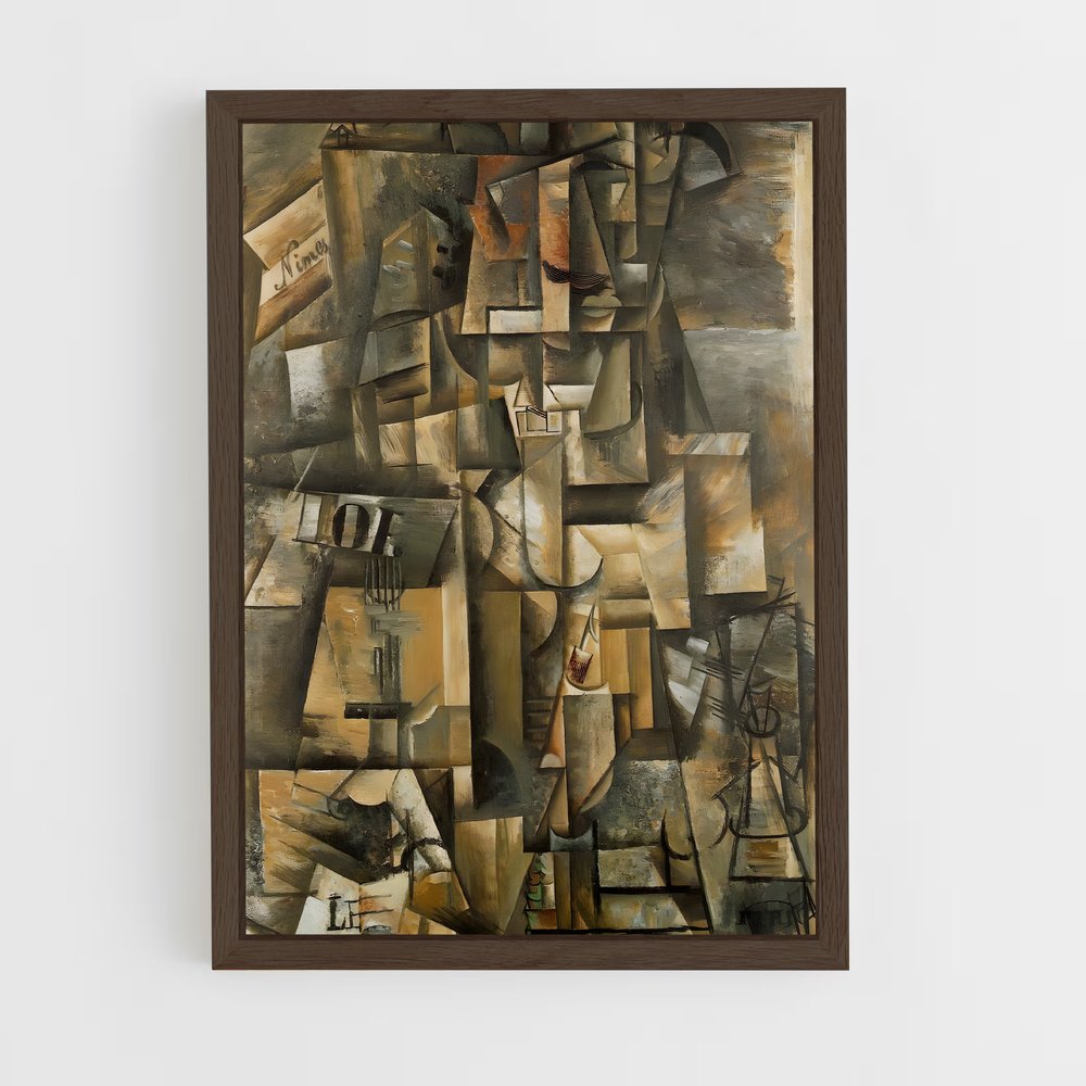 ap-pablo picasso-4 cadre Bois foncé