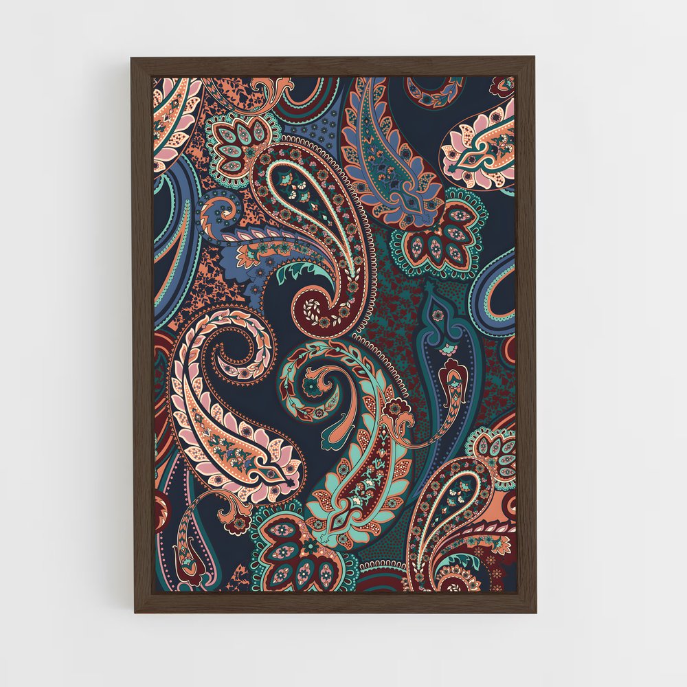 ap-paisley-1 cadre Bois foncé