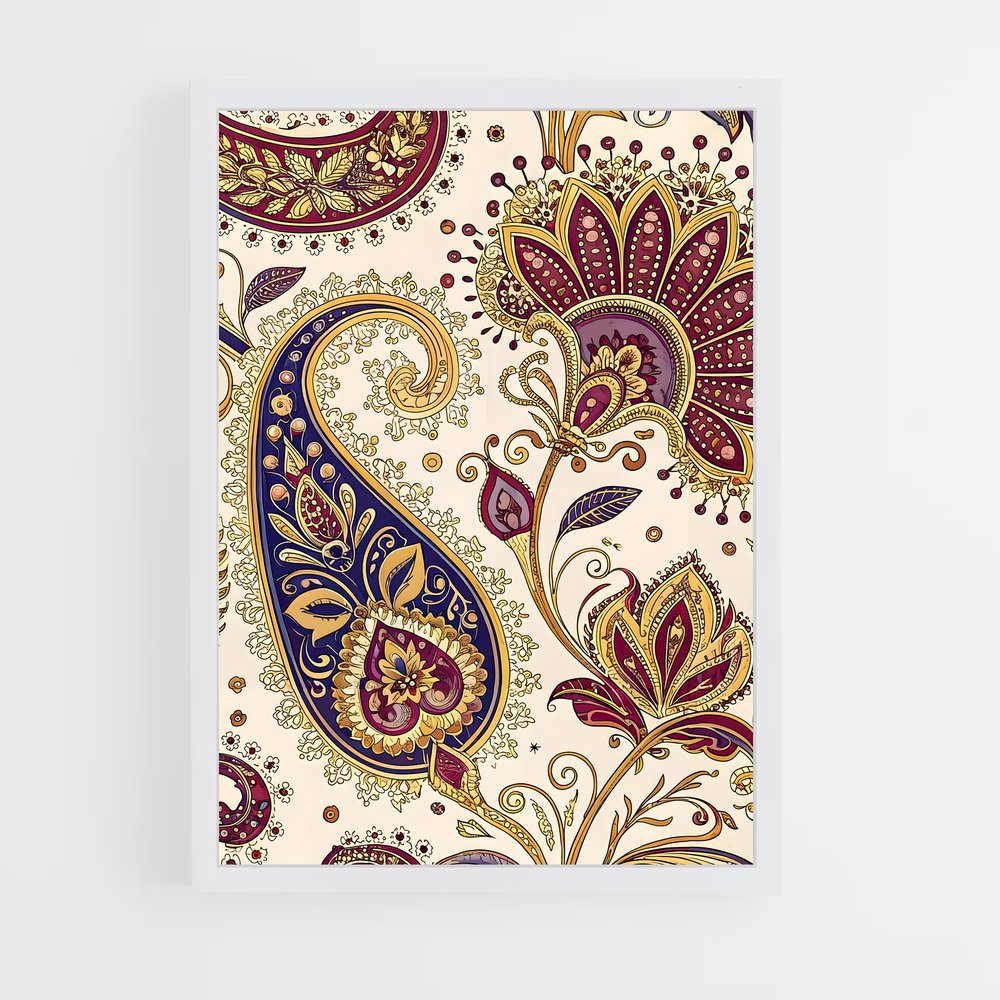 ap-paisley-2 cadre Blanc