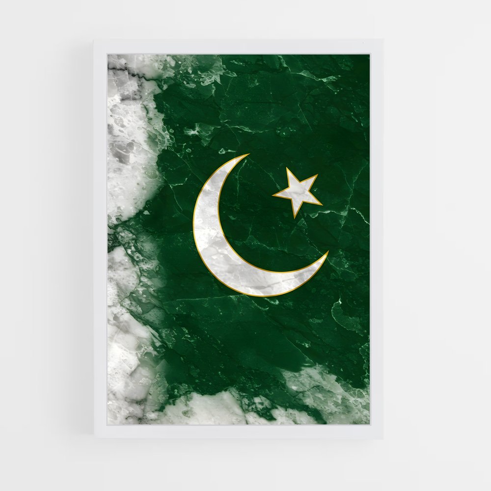 ap-pakistan flag-5 cadre Blanc