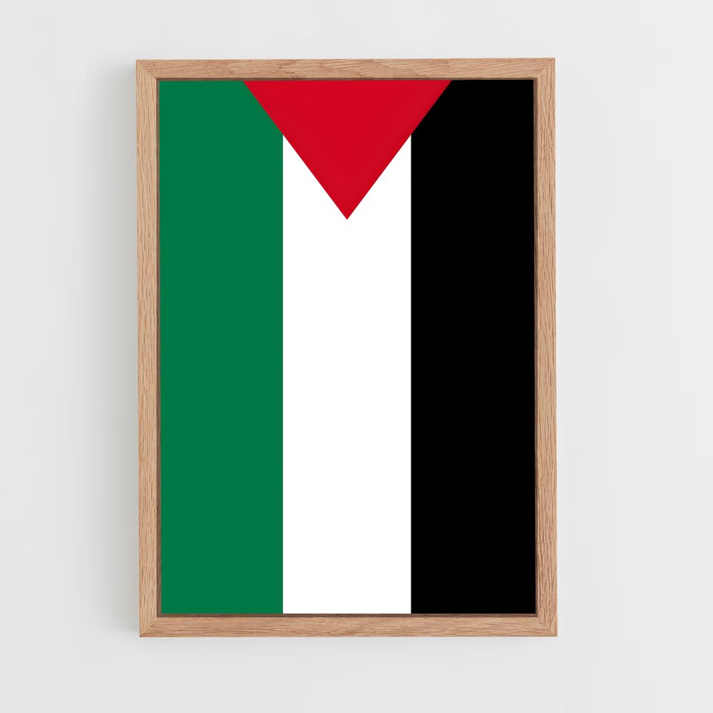 ap-palestine flag-1 cadre Bois clair