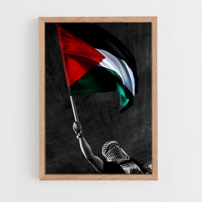 ap-palestine flag-6 cadre Bois clair
