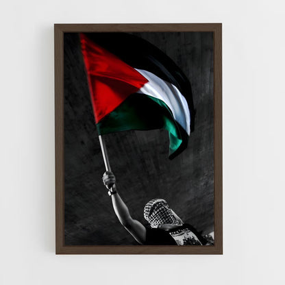 ap-palestine flag-6 cadre Bois foncé