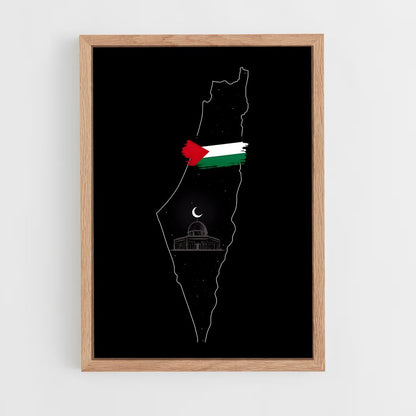ap-palestine flag-7 cadre Bois clair