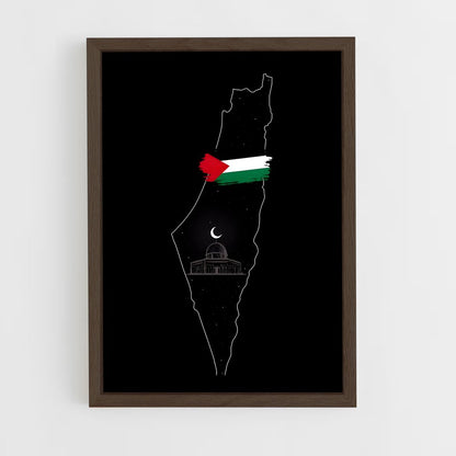 ap-palestine flag-7 cadre Bois foncé