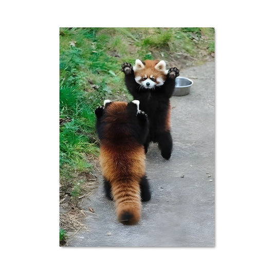 Poster Petit Panda Rouge