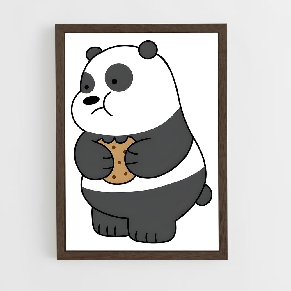 ap-panda we bare bears-2 cadre Bois foncé