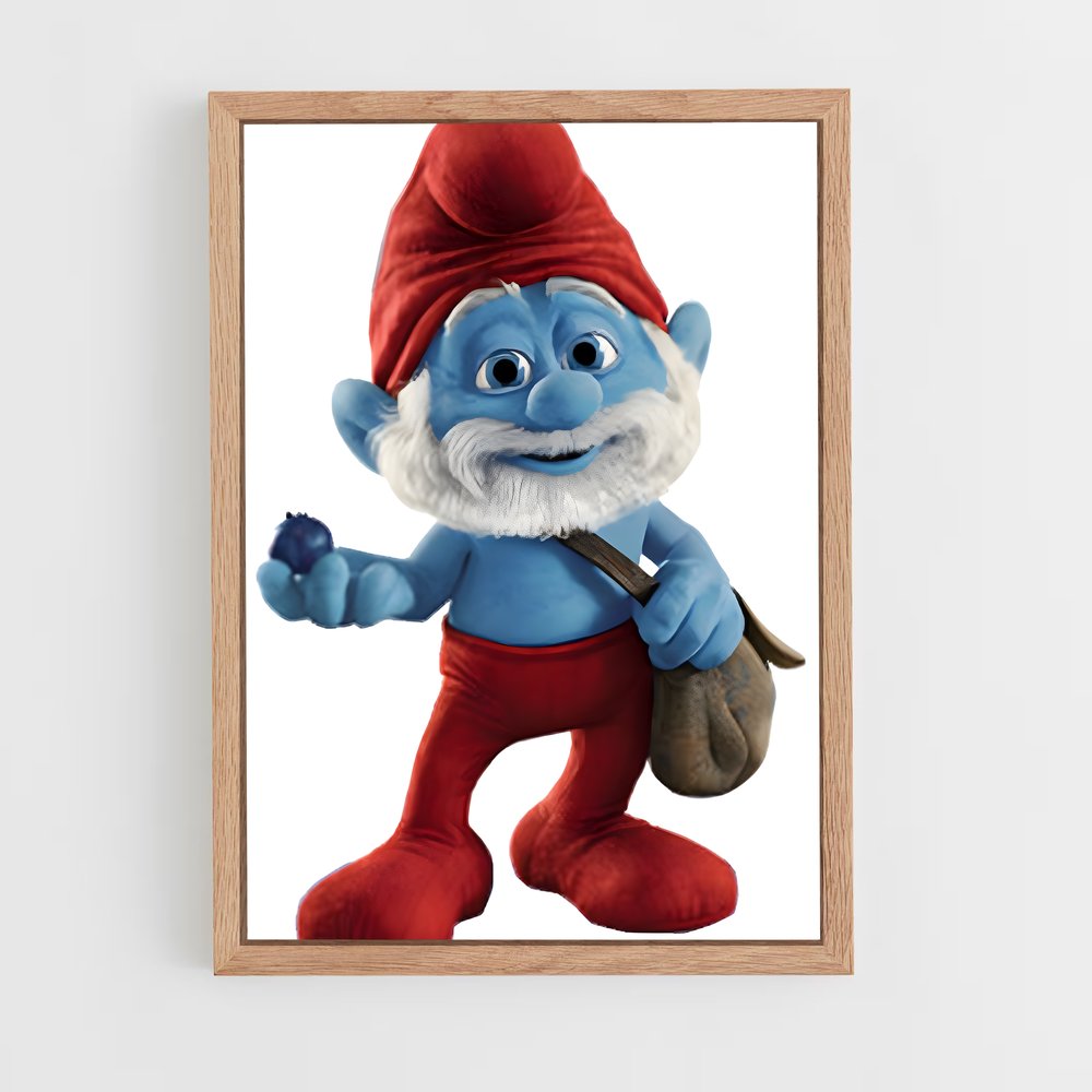 ap-papa smurf-2 cadre Bois clair