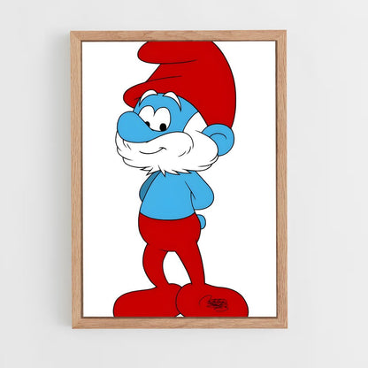 ap-papa smurf-3 cadre Bois clair